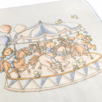 Lil Teddy Merry Go Snuggle Blueberry Biscuit Plush Blanket