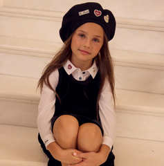 Little Parni Black Velour Short Jumper (K540)