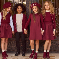 Little Parni Burgundy Rhinestone Cardigan (K545)