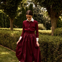 Little Parni Burgundy Rhinestone Cardigan (K545)