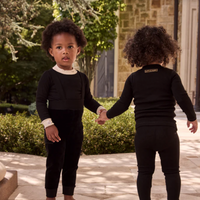 Little Parni Black Toddler Rhinestone Set (K546)