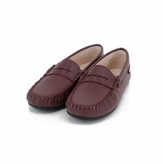 Camille Stella Burgundy Leather Loafers- size up runs small