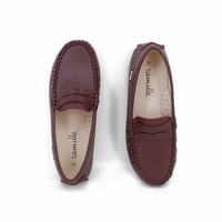 Camille Stella Burgundy Leather Loafers- size up runs small