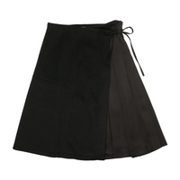 Urban Edge Black Pleated Wrap Skirt