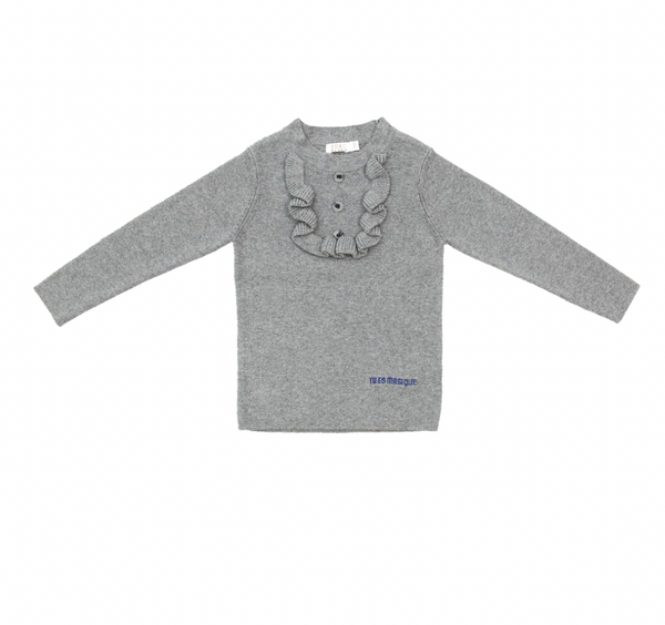 Coco Blanc Grey Ruffle Bib Legging Set (CB2045B)