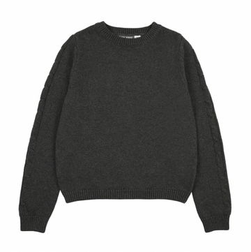 Urban Edge Grey Chunky Knit Crewneck