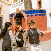 Orange Dimanche Brown Quilted Vest