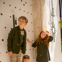 Orange Dimanche Green Corduroy Blazer