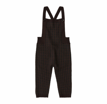 Fub Mocca/Dark Navy Baby Checked Overalls (6925 AW)