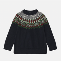 Fub Dark Navy Fair Isle Sweater (3625 AW)