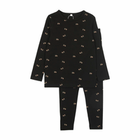 Bonjoy Scattered Fruit Pajamas - Navy/Pear