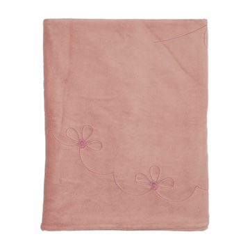 Bee and Dee Rose Lovely Loops Velour Blanket
