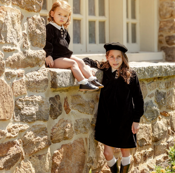 Bopop Velvet Shabbos Collection Black Romper