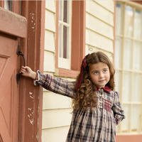Limonana Pearl Grey Plaid Dress- RUNS BIG SIZE DOWN
