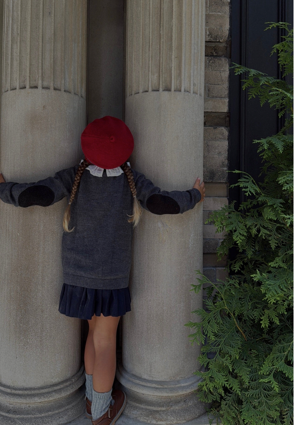 Le Enfant Knit Beret - ages 3-8 - Burgundy