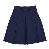 Farren And Me Washed Blue Denim Pleated Skirt