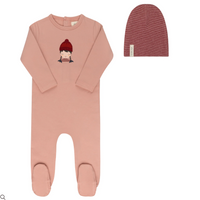Ely's & Co. Pink Footie + Beanie French Terry Autumn Kids Collection