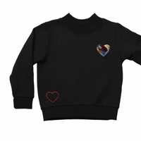 Tiny Too Sherpa heart patch top (AW504)
