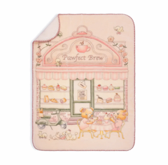 Lil Teddy The Lil Teddy's Pawfect Brew Sugary Pink Plush Blanket