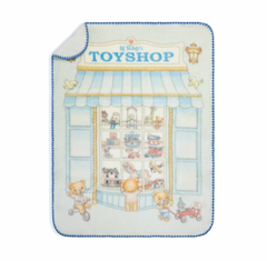 Lil Teddy Lil Teddy's Toyshop Blueberry Biscuit Plush Blanket