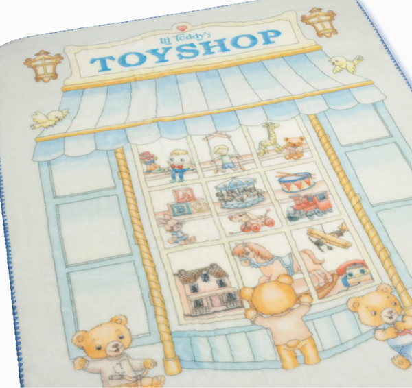 Lil Teddy Lil Teddy's Toyshop Blueberry Biscuit Plush Blanket