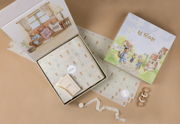 Lil Teddy Merry Go Snuggle Vanilla Bean Plush Blanket