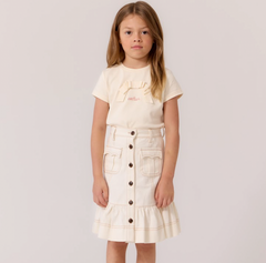 Cottier White Lina Skirt