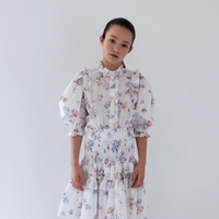 Steph Flutter Floral Print Voile Skirt (8220S)