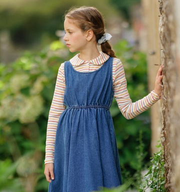 Velvette Label Peter Pan Striped Tee Dark