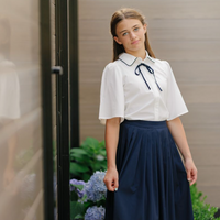 Daintti by Velvette Label Navy Pleated Midi Skirt