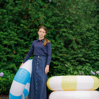 Daintti by Velvette Label Dark Denim Maxi Skirt
