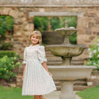 Velvette Label Floral Pleat Dress