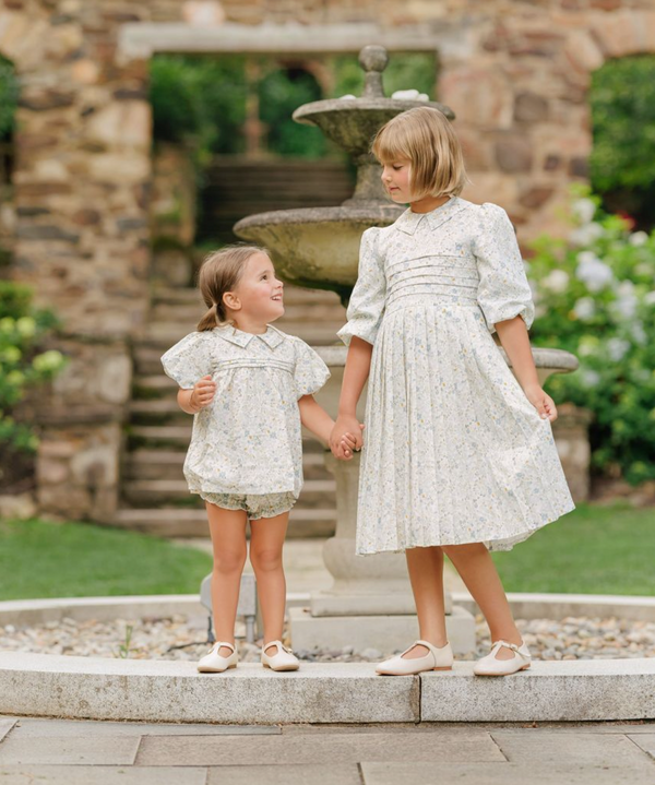 Velvette Label Floral Pleat Dress