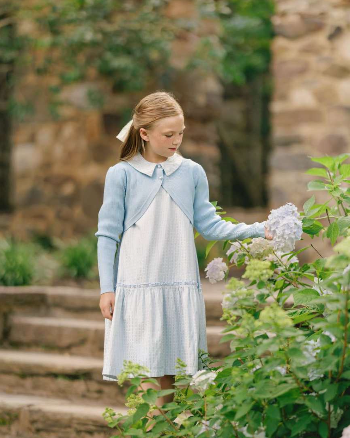 Velvette Label Blue Bolero Cardigan | Buttons Bebe