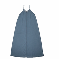 Analogie By Lil Legs Denim Maxi Slip Dress - Blue Tencel