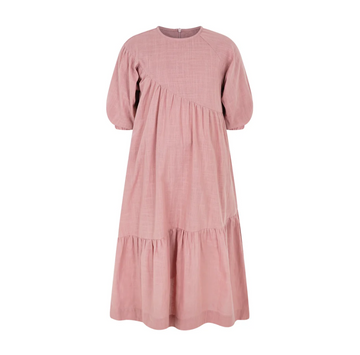 Pashmini Pink Charolotte Diagonal Ruffle Maxi