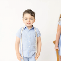 Nounelle Striped Boy Shirt Light Blue