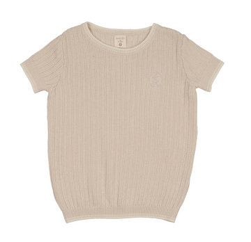 Analogie By Lil Legs Knit Crew Neck Sweater - Wheat