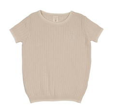 Analogie By Lil Legs Knit Crew Neck Sweater - Wheat