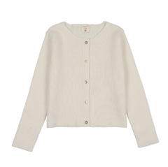 Analogie By Lil Legs Ribbed Cardigan - Cream