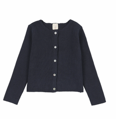 Analogie By Lil Legs Ribbed Cardigan - Navy