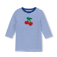 Cabana Royal Terry Cherry Striped Tee