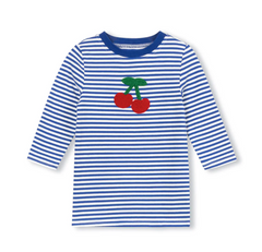 Cabana Royal Terry Cherry Striped Tee