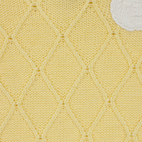 One Child Yellow Cindy Diamond Printed Collared Sweater