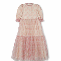 Lilou Floral Mesh Tiered Gown