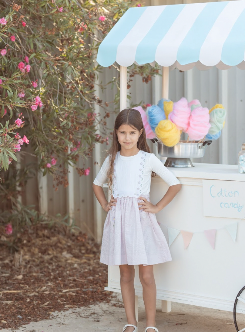 Belati PINK SCALLOP APRON DRESS (BDR203)