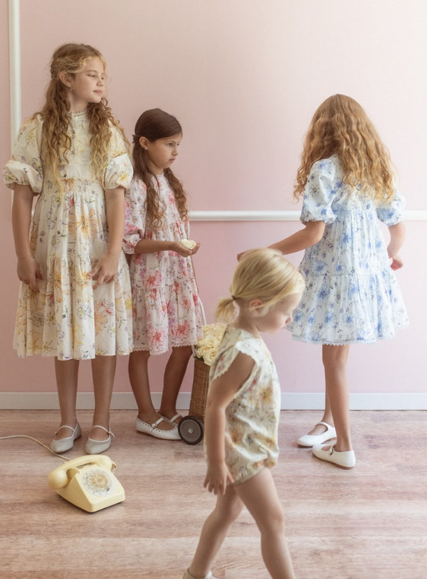 Belati YELLOW LARGE FLORAL PRINT DRESS (BDR210)