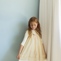 Belati PINK STRIPED SCALLOP COLLAR DRESS (BDR216)- No Sleeves