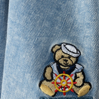 Phil and Phoebe Denim Teddy Bear Detailed Skirt