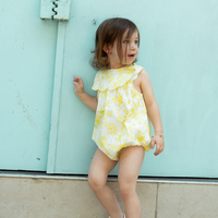 Noma Yellow Toile Print Baby Romper